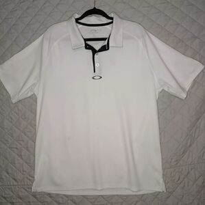 Oakley Polo Golf Shirt HydrolixRegular Fit Men's Size XL White7890